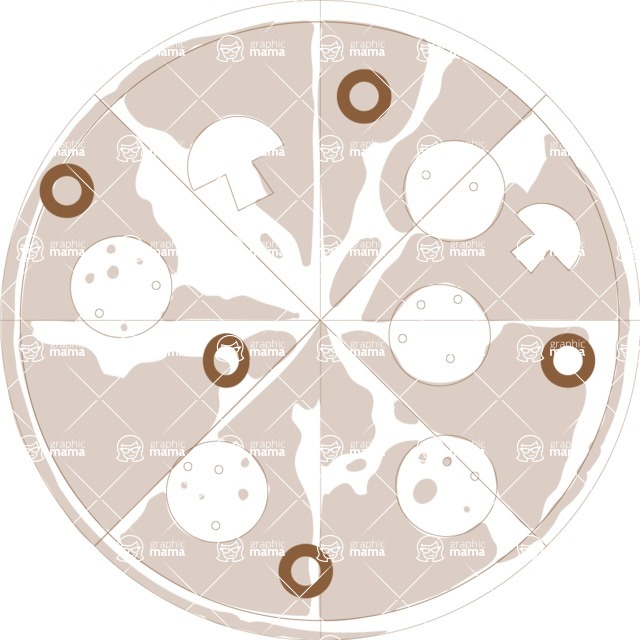 Italy Themed Graphic Collection - Hand Drawn Pizza Vector